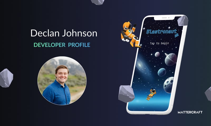 Discover how WebXR developer, Declan Johnson, creates immersive 3D experiences with Mattercraft. Explore his journey into XR, innovative projects, and insights into developing cutting-edge WebXR content.