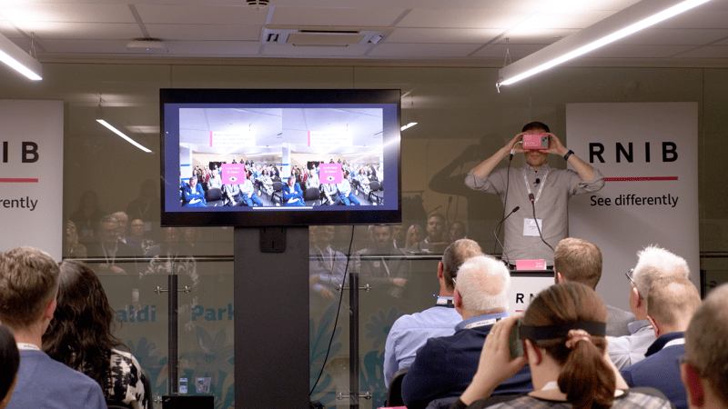 RNIB Eyeware, powered by Zappar, lets you experience life with sight loss through immersive technology. Learn, empathize, and design inclusively with realistic simulations and stories.