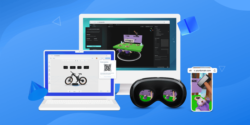 Create immersive headset, smartphone and desktop experiences with our new WebXR support in both Designer and Mattercraft. 